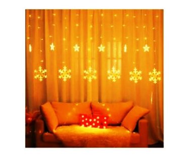 CORTINA LUCES NAVIDAD LED GUIRNALDA COPO NIEVE - CALIDAD