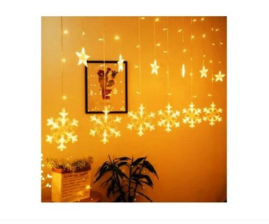 CORTINA LUCES NAVIDAD LED GUIRNALDA COPO NIEVE - CALIDAD - 2