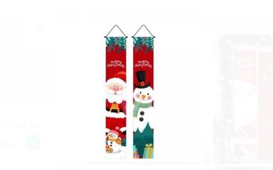 BANNER COLGANTE DE NAVIDAD 2 UNIDADES AL AZAR - 2