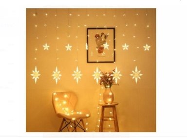 CORTINA LUCES NAVIDAD LED GUIRNALDA COPO NIEVE GRANDE