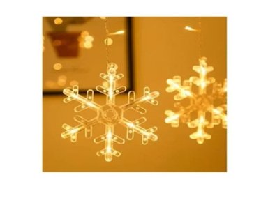 CORTINA LUCES NAVIDAD LED GUIRNALDA COPO NIEVE GRANDE - 2