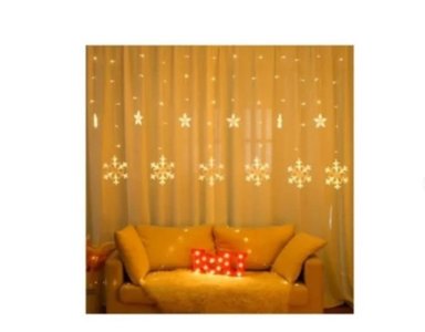CORTINA LUCES NAVIDAD LED GUIRNALDA COPO NIEVE GRANDE