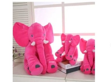 ALMOHADAS PELUCHE MODELO ELEFANTE 60 CM  GRANDE ANTIALERGICO Y DE CALIDAD