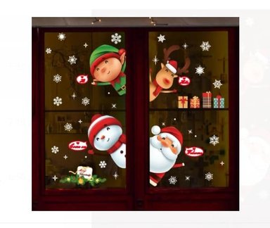 PEGATINA NAVIDEÑA STICKERS ADHESIVO PARA NAVIDAD - 1