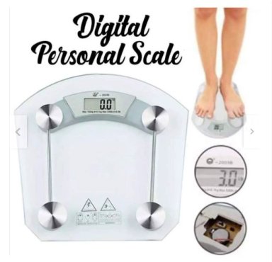 BÁSCULA VAINIBELL VIDRIO BALANZA DIGITAL BAÑO