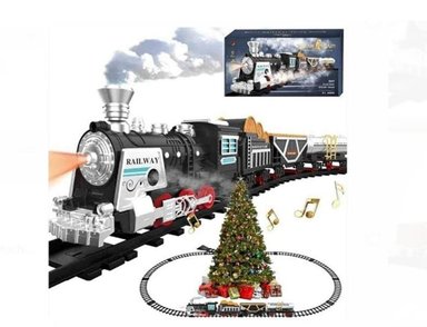 TREN NAVIDEÑO MUSICAL INTERACTIVO BOTA HUMO + 12 PISTAS A1 - 1