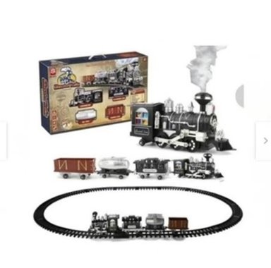 TREN NAVIDEÑO DE 24 PZAS BOTA HUMO  LUZ Y CONTROL A1