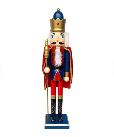 CASCANUEZ DE MADERA REY CON CETRO 61 CM A1