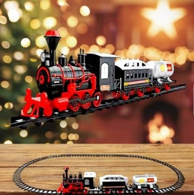 TREN BOTA HUMO CON SONIDO Y LUCES INCLUYE RIELES A1