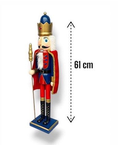 CASCANUEZ DE MADERA REY CON CETRO 61 CM A1 - 2