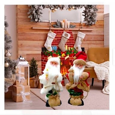 PAPA NOEL DECORATIVO DE 30 CM MUSICAL Y CON MOVIMIENTO A1 - 2
