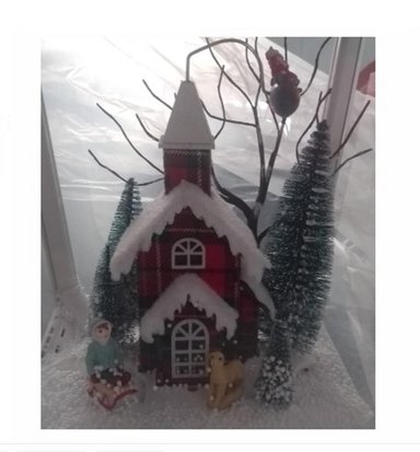 FAROL NAVIDEÑO 1.84 CM CON EFECTO NIEVE MUSICAL Y LUZ DE CALIDAD A1 - 2