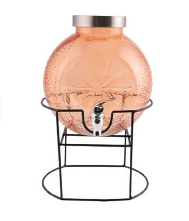 DISPENSADOR DE VIDRIO 4L CON RACK DE METAL