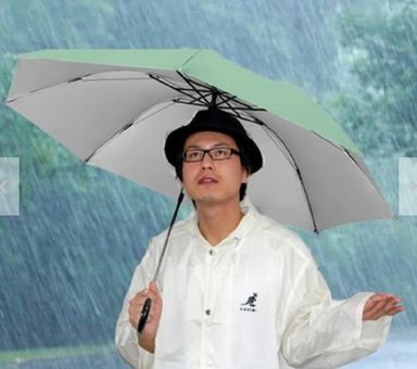 SOMBRILLA MANO VAINIBELL VERDE PARAGUAS PLEGABLE EL SOL Y LLUVIA