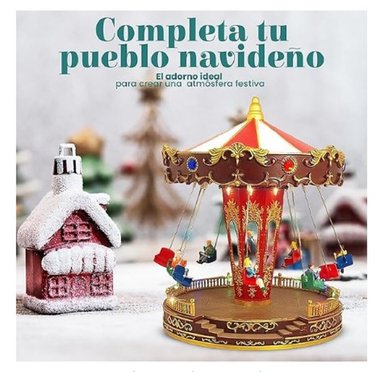 CARRUSEL NAVIDEÑO CON MOVIMIENTO MUSICAL Y LUZ DE CALIDAD A1 - 4