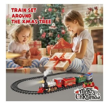 TREN NAVIDEÑO GRANDE CON 22 PIEZAS LUZ BOTA HUMO MUSICAL - 3