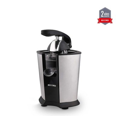 EXPRIMIDOR DE CÍTRICOS RECORD INOX C/PALANCA NEGRO