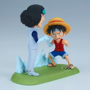 FIGURA COLECCIONABLE BANDAI DE ONE PIECE WCF LOG STORIES LUFFY VS KUZAN - 2