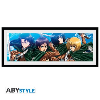 POSTER ENMARCADO DE ATTACK ON TITAN FIGHT SCENE