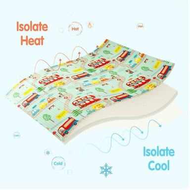 ALFOMBRA DE JUEGO PLEGABLE PORTÁTIL REVERSIBLE PARA BEBÉ - 3