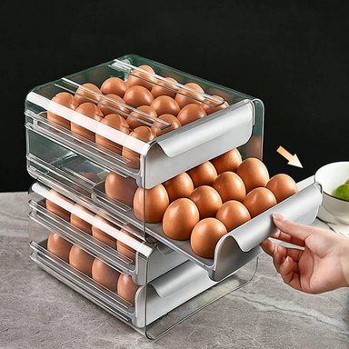 ORGANIZADOR DE HUEVOS 2 NIVELES 32 UNIDADES - PORTA HUEVOS