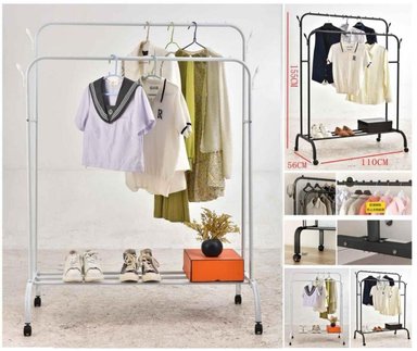 ESTANTE ORGANIZADOR ROPA PERCHERO CON RUEDAS PB