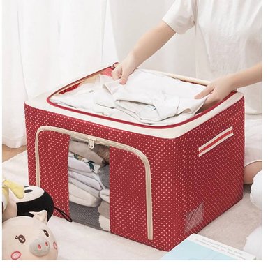 CAJA ALMACENAMIENTO ROJO MULTIFUNCIONAL PLEGABLE 66 LITROS