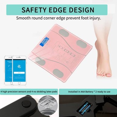 BALANZA SMART DIGITAL BLUETOOTH COLOR ROSADO - 4