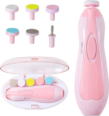 KIT DE MANICURA CORTAÚÑAS PARA BEBÉS JUEGO CORTAÚÑAS BABY COLOR ROSADO