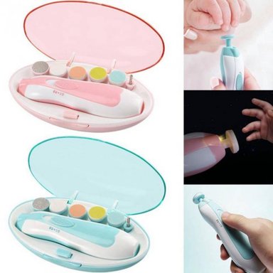 KIT DE MANICURA CORTAÚÑAS PARA BEBÉS JUEGO CORTAÚÑAS BABY COLOR CELESTE