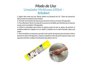 PACK 06 LIMPIADORES SCHUBERT ESPUMA MULTIUSOS DE 650 ML - 3