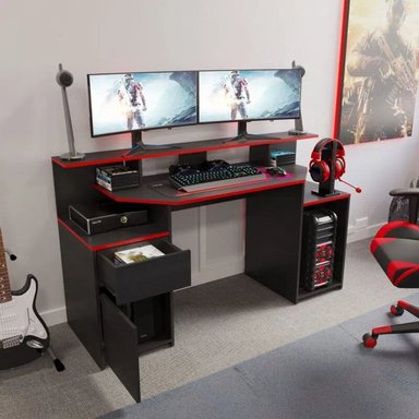 ESCRITORIO TU MESITA TU MESITA 150 CM X 52 CM ROJO GAMER RAJKO JUVENIL MODERNO RAJKO
