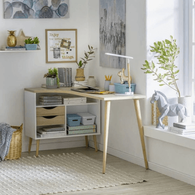 ESCRITORIO TU MESITA TINI 145.1 CM X 80 CM VINTAGE OAK CON BLANCO