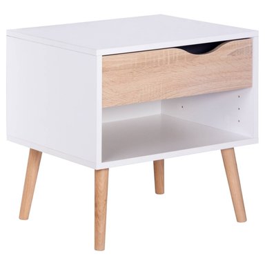 VELADOR TU MESITA OSLO 1 CAJÓN 50X39X49 CM BLANCO