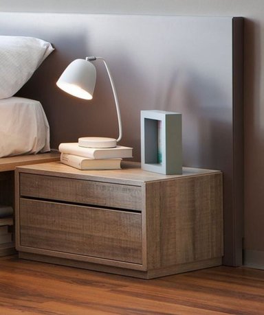 MESA DE NOCHE TU MESITA VELADOR JUANA MODERNO MARRÓN CLARO