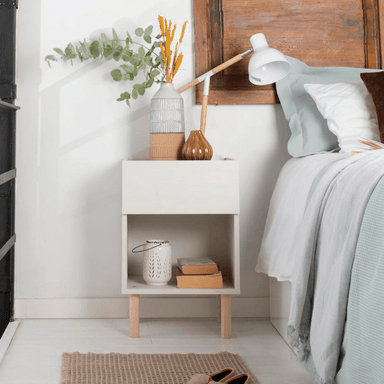 MESA NOCHE TU MESITA MINIMALISTA AYO BLANCO