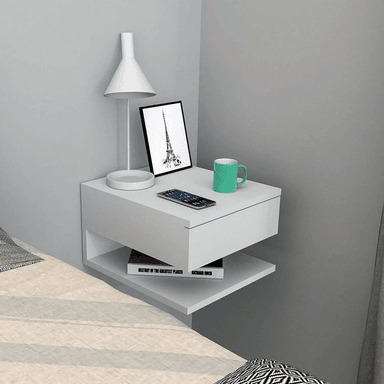 VELADOR TU MESITA FLOTANTE MODERNO SCOTT BLANCO