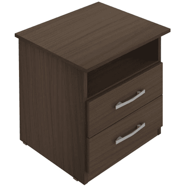 VELADOR TU MESITA MESA NOCHE MATÍAS 2 CAJONES 42X36X51 MARRÓN - 3