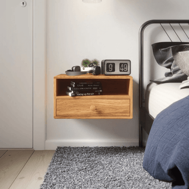 VELADOR TU MESITA FLOTANTE CONTEMPORÁNEO VINIL 50 CM MARRÓN