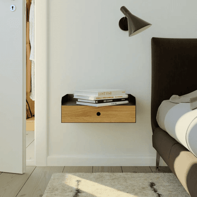 VELADOR TU MESITA FLOTANTE CONTEMPORÁNEO ZADE MARRÓN 45CM