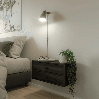 VELADOR FLOTANTE CONTEMPORÁNEO TU MESITA JOAKO NEGRO 50CM