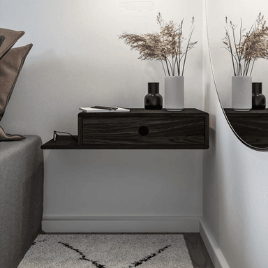 VELADOR FLOTANTE CONTEMPORÁNEO TU MESITA PERON NEGRO 65CM