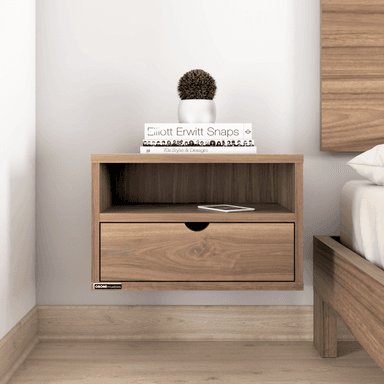 VELADOR TU MESITA FLOTANTE CONTEMPORÁNEO PACO 45CM MARRÓN