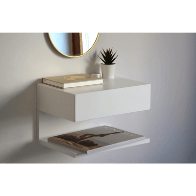 VELADOR TU MESITA FLOTANTE CONTEMPORÁNEO MEHR 48CM BLANCO