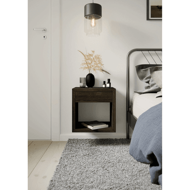 VELADOR FLOTANTE CONTEMPORÁNEO TU MESITA RABANE NEGRO 39CM