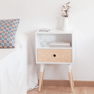 VELADOR TU MESITA VINTAGE PINE 60CM BLANCO