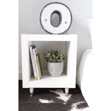 VELADOR TU MESITA MINIMALISTA CUBÉ 51CM BLANCO