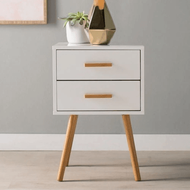 VELADOR TU MESITA CONTEMPORÁNEO ASNET 60CM BLANCO