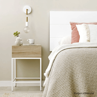 VELADOR TU MESITA CONTEMPORÁNEO MINIMALISTA DOFE 60CM NATURAL