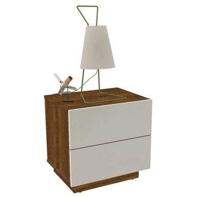 MESA NOCHE TU MESITA MELAMINA OSRAVA 48X52X37 CARAMELO BLANCO